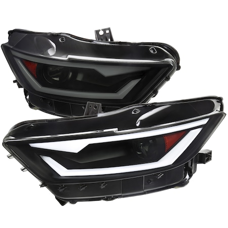 Spec-D Tuning 15-17 FORD MUSTANG LED BAR PROJECTOR HEADLIGHTS, PK  2 2LHP-MST15SM-RS